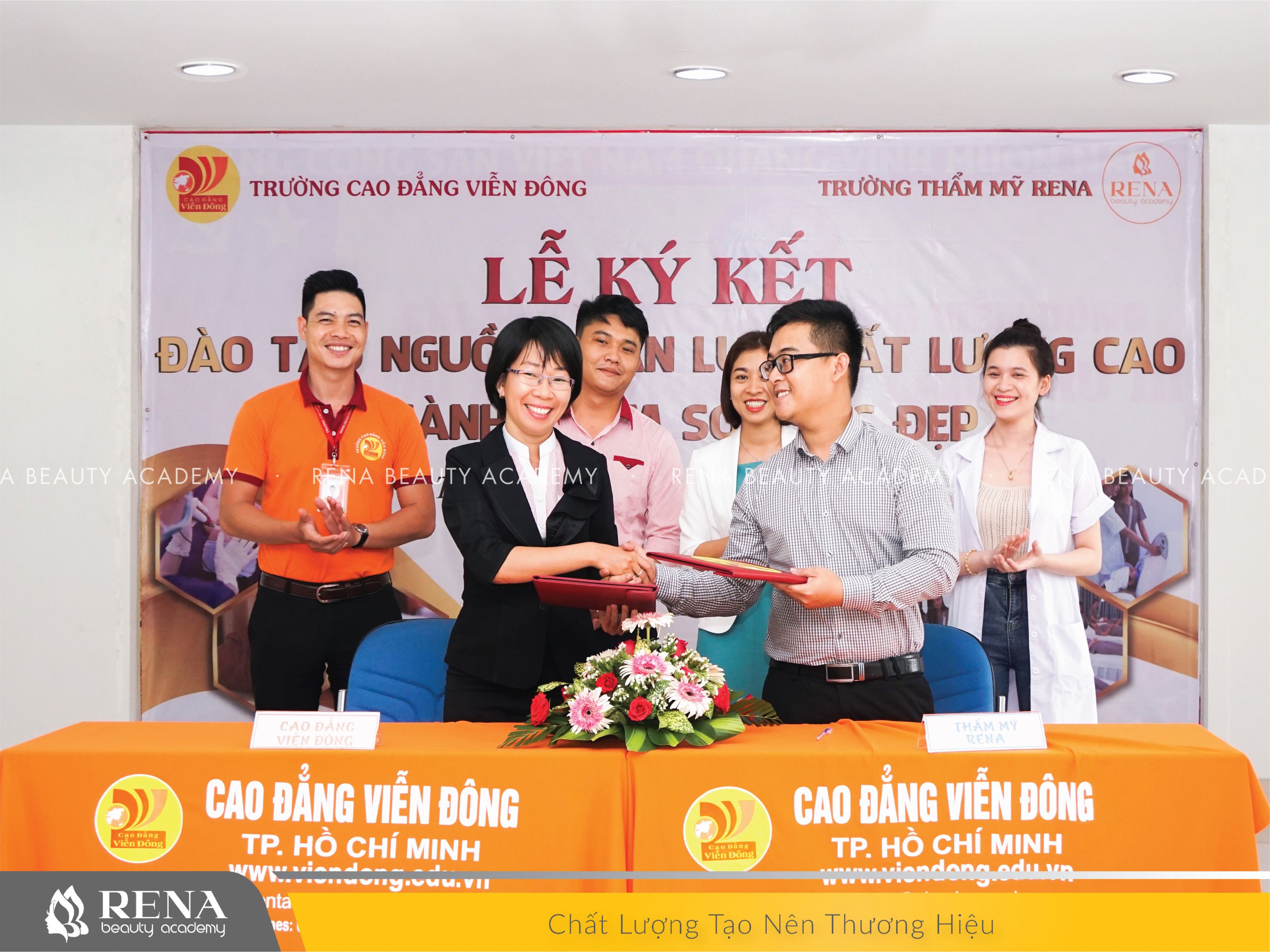 Đào tạo RENA – Cao đẳng Viễn Đông: Lễ kí kết hợp tác chương trình đào tạo chất lượng cao ngành thẩm mỹ  